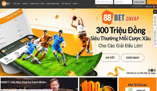 Nhà cái 188Bet sân chơi cá cược trực tuyến đẳng cấp Châu Á